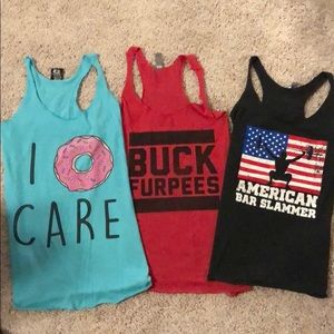 Bundle of workout shirts